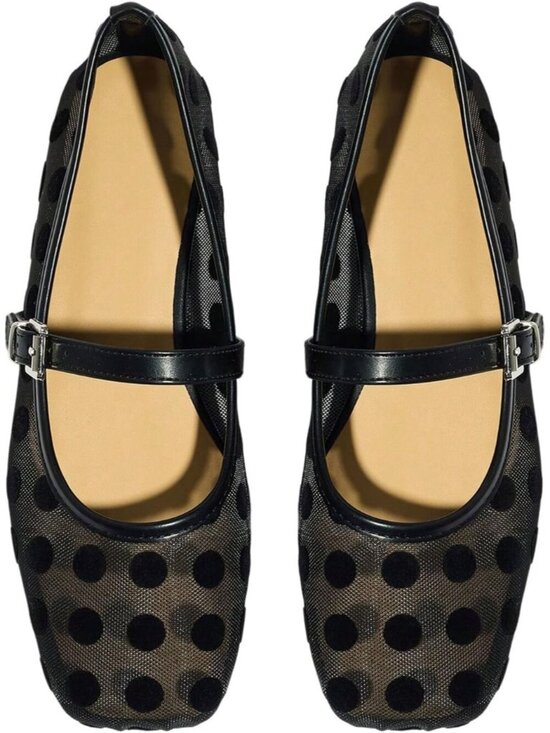 Shoes - Women's Black Ink Comfortable Dressy Square Closed Toe Casual Ballet Flats Shoes